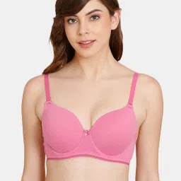 Rosaline by Zivame Pink Under-Wired T-Shirt Bra image 1