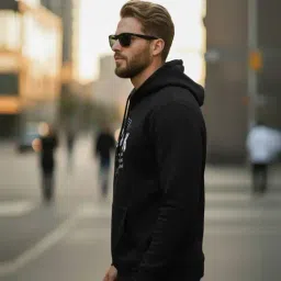 Mack Jonney Black Regular Fit Printed Hoodie image 3