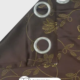 Bianca ANTELLIA GLITTER Brown Polyester 5 Ft. Window Curtain image 3