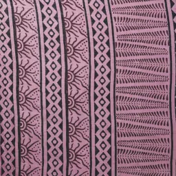 Kalakari India Pink Cotton Printed Saree With Unstitched Blouse image 4