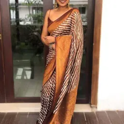 Anjaneya Sarees Brown Silk Woven Saree With Unstitched Blouse-image-56