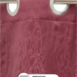 Bianca D`ROMANIO Maroon Faux Silk 5 Ft. Window Curtain - Set of 2 image 4