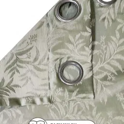 Bianca HOUSE OF LUX Green Faux Silk 5 Ft. Window Curtain - Set of 2 image 3