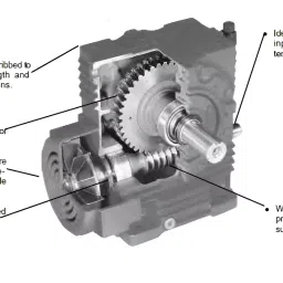 Elecon 40/1 Super Series SNU-SM Worm Gearbox 6 HP for 12 Pole, Size 152.4 mm (6 Inch) image 2