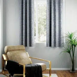 Bianca TREMEZZO Silver Faux Silk 5 Ft. Window Curtain - Set of 2 image 1