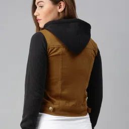 VOXATI Brown & Black Regular Fit Jacket image 2