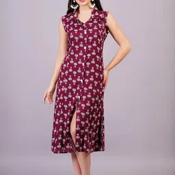 Jyoti Viscose Rayon Floral Print A-Line Dress image 2