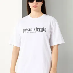 Own The Look Women Typography Printed Pure Cotton T-shirt-picture-14