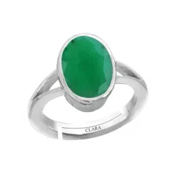 Clara Green Emerald 6.5cts Sterling SIlver Oval Ring-picture-40