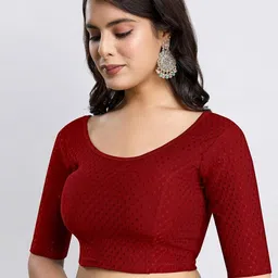 SHREEJI DESIGNER Woven Design Ready Made Stretchable Blouse-picture-35