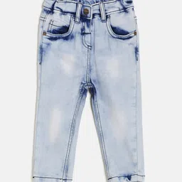 MINI KLUB Girls Blue Regular Fit Mid-Rise Clean Look Stretchable Jeans-picture-20