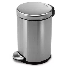 Wellsure Healthcare Metal Chrome Finish Plain Pedal Dustbin with Lid & Pedal WSH-1517-image-52