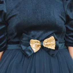 Toy Balloon kids Girls Round Neck Bow Detail Fit & Flare Dress image 4