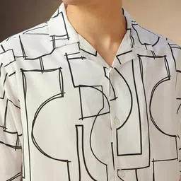 Dennis Lingo Men Comfort Printed Cuban Collar Casual Shirt image 2