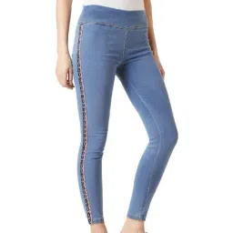 Miss Chase Blue High Rise Jeggings-image-95