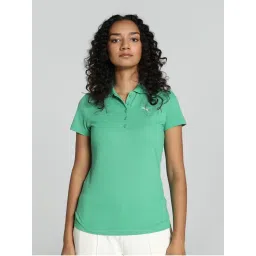 Puma Essentials Polo Womens Green T-Shirt-picture-14