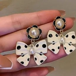 Estailo fashion Artificial Beaded Quirky Drop Earrings-image-18
