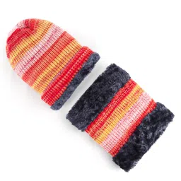 Pine Kids Woollen Cap & Muffler Set - Multicolor-picture-26