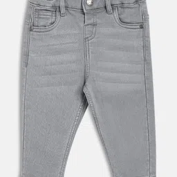 MINI KLUB Cotton Denim Woven Solid Jeans - Grey-picture-35