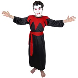 kaku fancy dresses Kaku Fancy Halloween Theme Vampire  Costume Set - Red & Black image 5