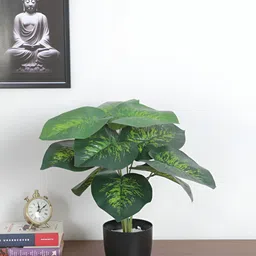 ARICK DECOR Green 1 Pieces Diffenbachia Artificial Plant With Pot-image-29