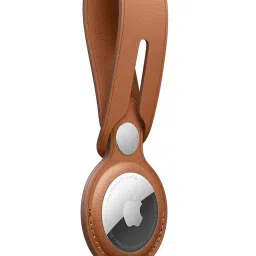 Apple Airtag Leather Loop - Saddle Brown image 2