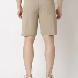 UnderJeans by Spykar Khaki Cotton Regular Fit Shorts image 2
