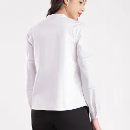 Fablestreet White Cotton Relaxed Fit Top image 2