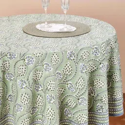 Fabindia Coramandel Turquoise Cotton Curtains image 2