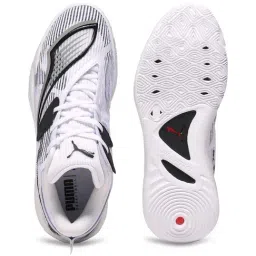 Puma Unisex Nitro White & Black Basketball Shoes image 4