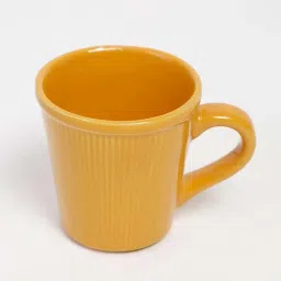 Fabindia Prishti Yellow Ceramic Coffee Mug (220 ML) image 2