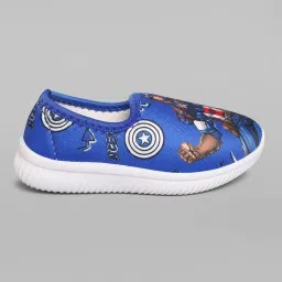 Kidsville Navy Captain America Printed Casual Slip-Ons image 2