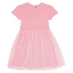 Allen Solly Junior Pink Cotton Printed Frock Dress image 2