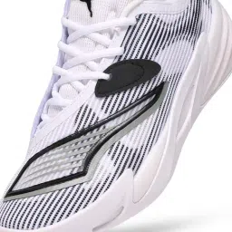 Puma Unisex Nitro White & Black Basketball Shoes image 5