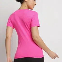 Reebok Pink Regular Fit Sports T-Shirt image 2