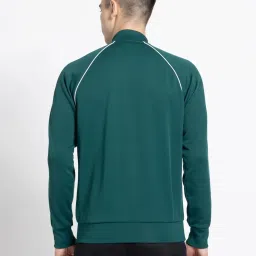 Adidas Originals Green Regular Fit Printed Sports Jacket image 2