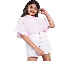 Global Desi Girl Pink & White Striped Top-picture-31
