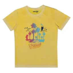 Gini & Jony Kids Yellow Printed T-Shirt-picture-12