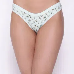 Clovia Mint Green Floral Print Bikini Panty-picture-38