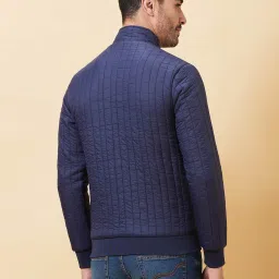 Being Human Dark Blue Oversized Striped Jackets image 2