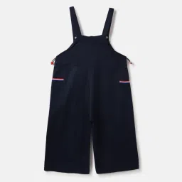 ELLE Girls Blue Pure Cotton Solid Jumpsuit image 2