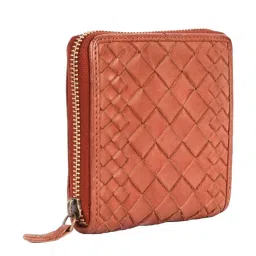 KOMPANERO MARQUIS Tan Textured Zip Around Wallet for Women image 2