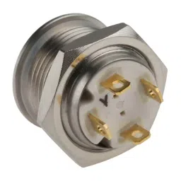 RS PRO Illuminated Push Button Switch Momentary 16 mm SPST Yellow LED 36 V DC, 1759207 image 3