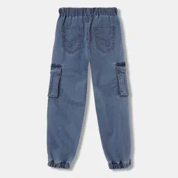 Blue Giraffe Kids Blue Cotton Washed Jeans image 2