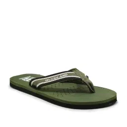 Woodland Men's Olive Flip Flops image 2