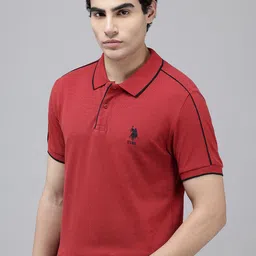 U.S. Polo Assn. Polo Collar Pure Cotton Slim Fit T-shirt-picture-29