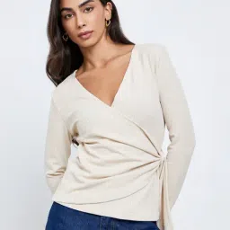 Styli Beige Polyester Regular Fit Top image 2