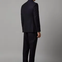 Louis Philippe Navy Regular Fit Texture Two Piece Suit image 2