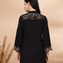Nayam By Lakshita Black A-Line Kurtis image 2