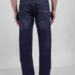 Numero Uno Dark Blue Straight Fit Faded Jeans image 2